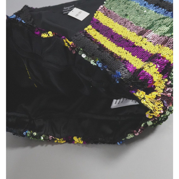 Rdalamal x Anthropologie Sequin Top Women XS Multicolor Crop Surplice Statement - Picture 7 of 16